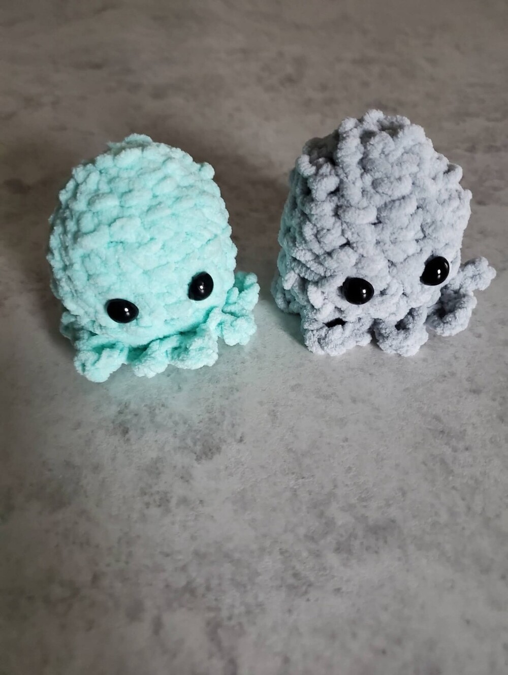 Set Of 2 Crochet TEAL & BLUE Octopuses